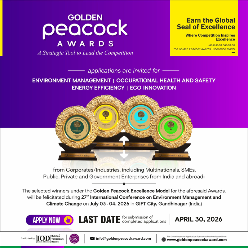 Upcoming Golden Peacock Awards